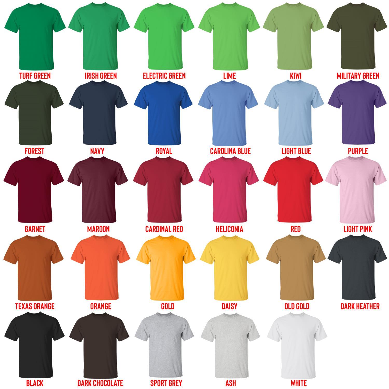 t shirt color chart - Ajr Band Store