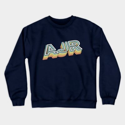 Ajr Retro Typography Faded Style Crewneck Sweatshirt Official Ajr Band Store