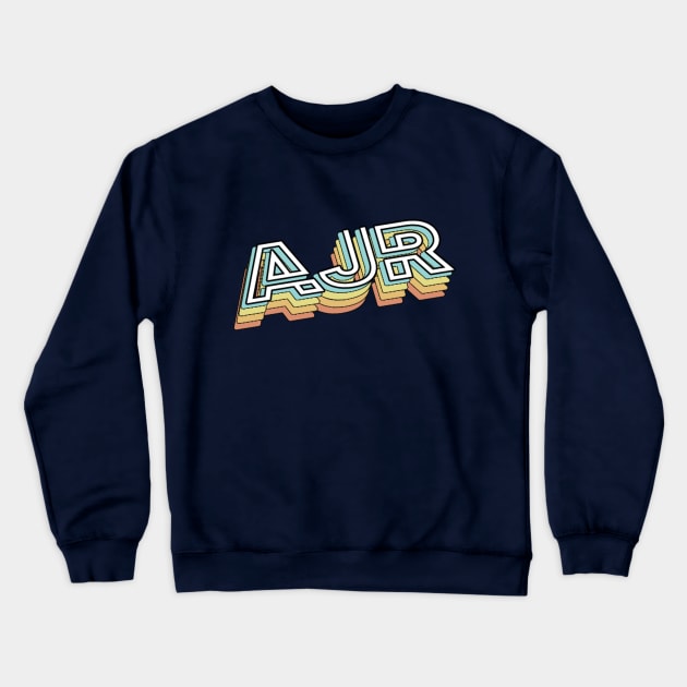 Ajr Retro Typography Faded Style Crewneck Sweatshirt Official Ajr Band Store
