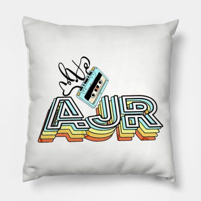 Ajr Retro Typography Throw Pillow Official Ajr Band Store