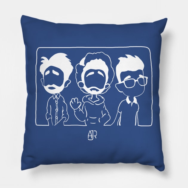 Ajr Carton Throw Pillow Official Ajr Band Store