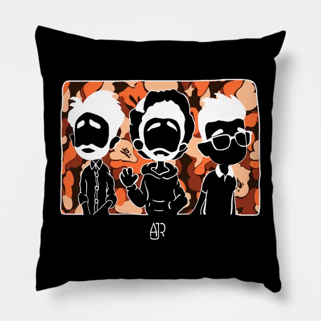 Ajr Cartoon Throw Pillow Official Ajr Band Store