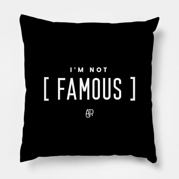 Im Not Famous Throw Pillow Official Ajr Band Store