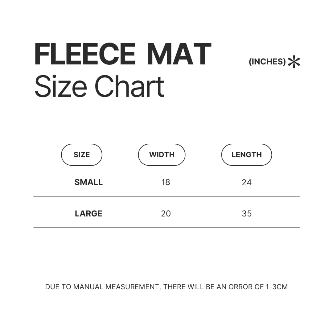 Fleece Mat Size Chart - Ajr Band Store