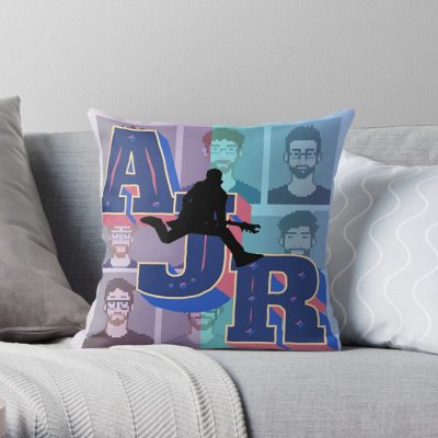 Ajr Pixel Art Throw Pillow Official Ajr Band Store