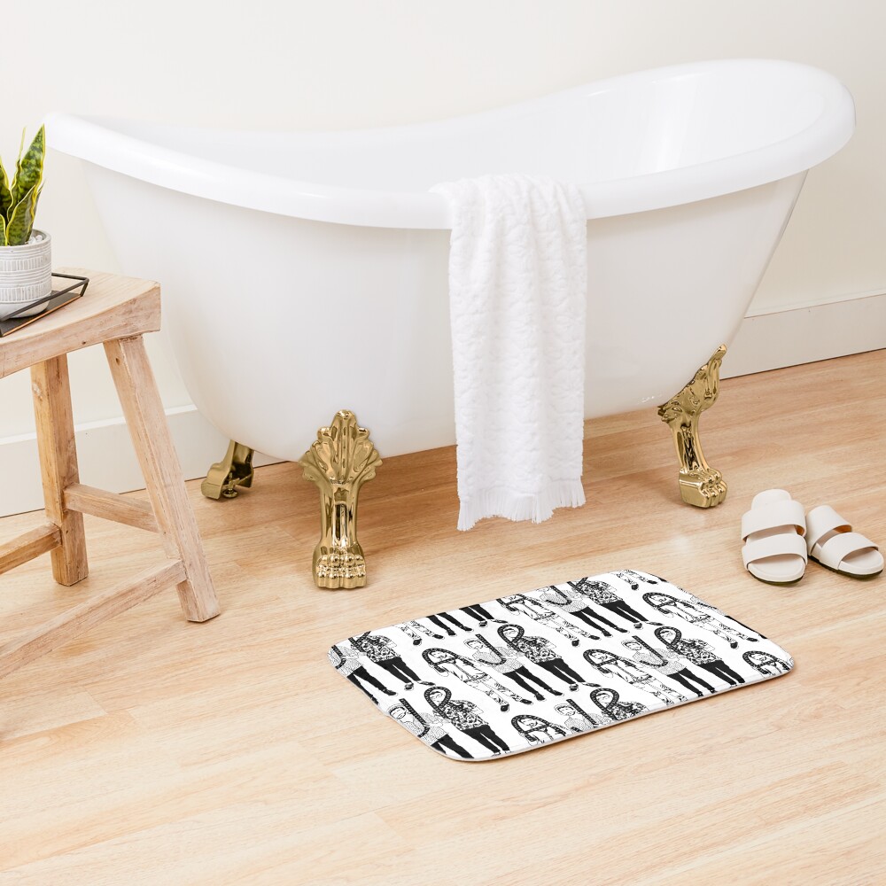 Ajr Band Black Outline Bath Mat Official Ajr Band Store