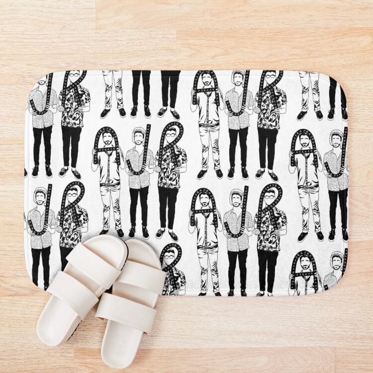 Ajr Band Black Outline Bath Mat Official Ajr Band Store