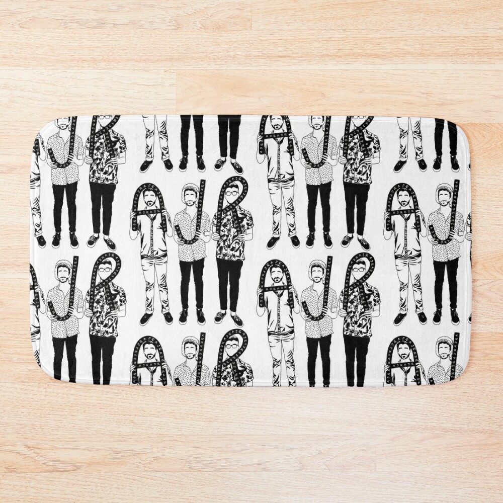Ajr Band Black Outline Bath Mat Official Ajr Band Store