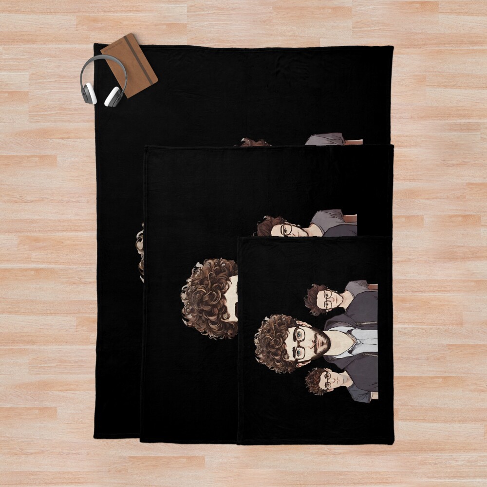Ajr Black Outline Throw Blanket Official Ajr Band Merch